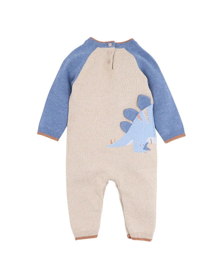 Issac Dinosaur Knitted Romper - Aster & Ruby