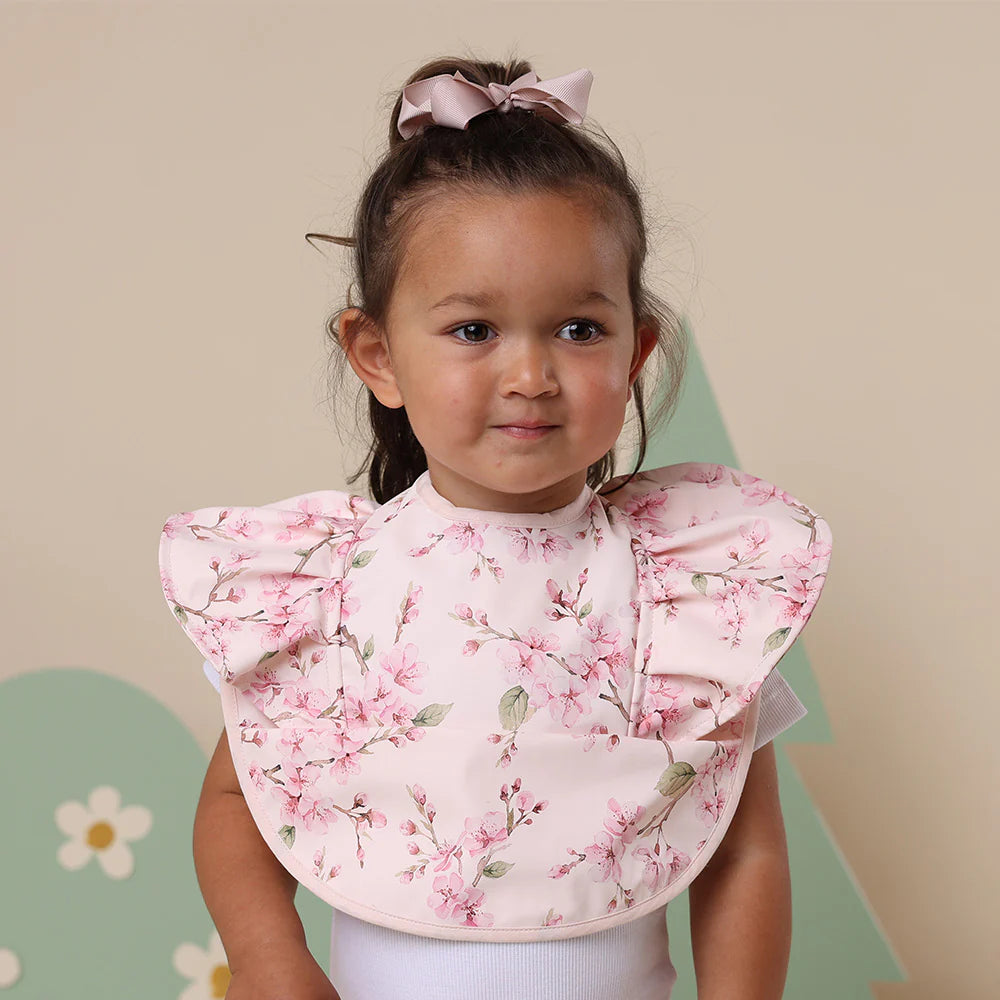 Cherry Blossom Frill Snuggle Bib