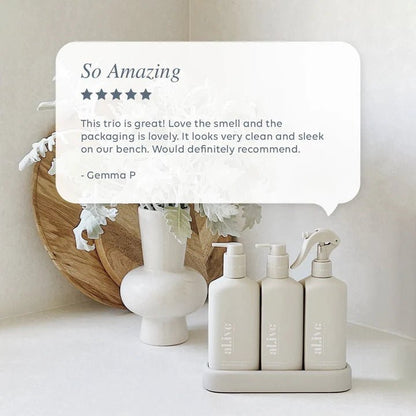 Al.ive Dishwashing Liquid, Bench Spray and Hand Wash Trio-Aster & Ruby