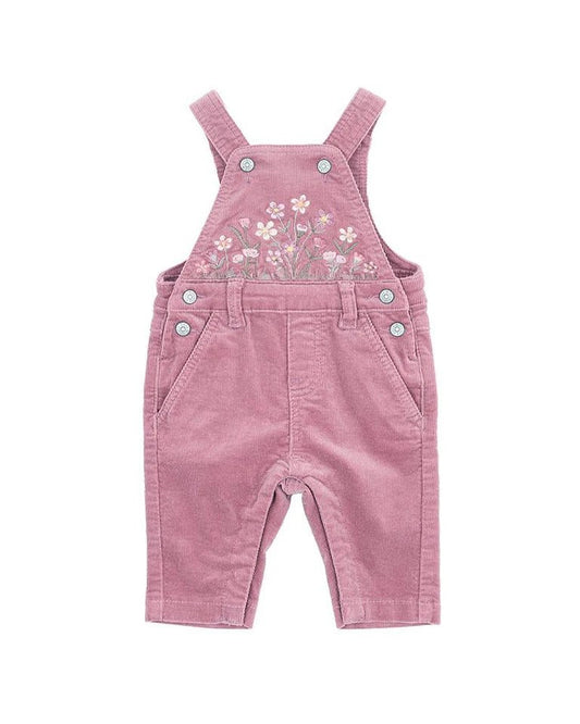 Flossy Embroidered Cord Overalls - Aster & Ruby