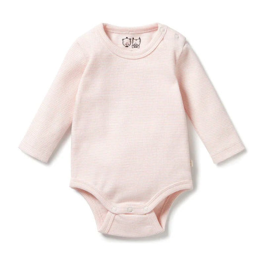 Organic Cantaloupe Long Sleeve Bodysuit - Aster & Ruby