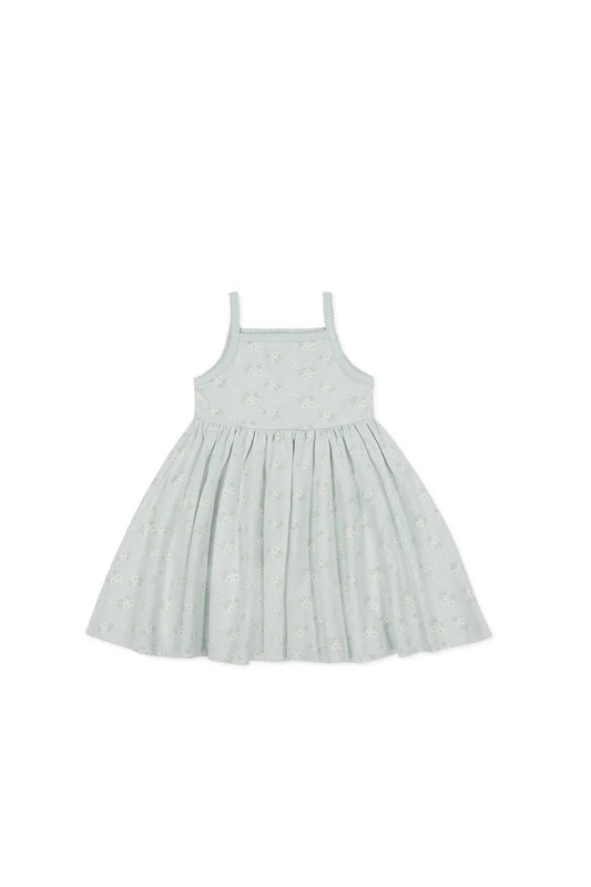 Organic Cotton Samantha Dress - Rose Floral Smoke - Aster & Ruby