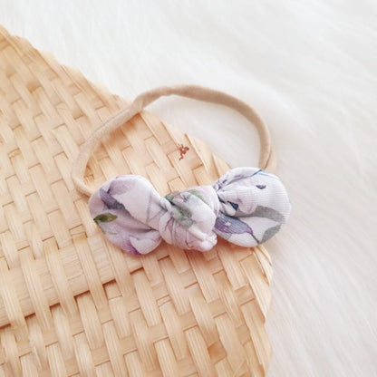 Poppy Mini Bow Headband-Aster & Ruby