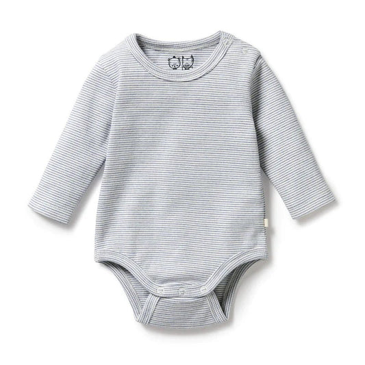 Rain Drop Organic Long Sleeve Body Suit - Aster & Ruby